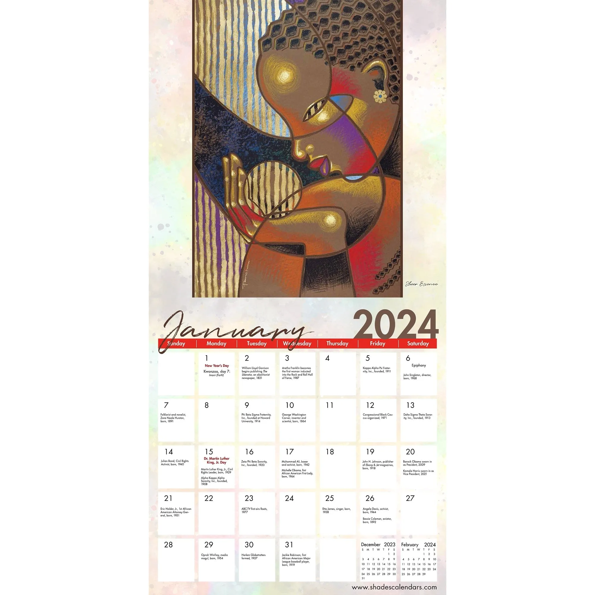 Color My Soul: The Art of Larry "Poncho" Brown 2024 Wall Calendar