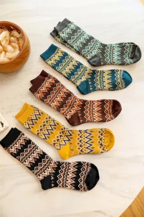 Cozy Tribal Pattern Socks