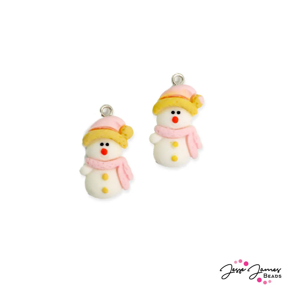 Cozy Up Snowmen Charm Pair