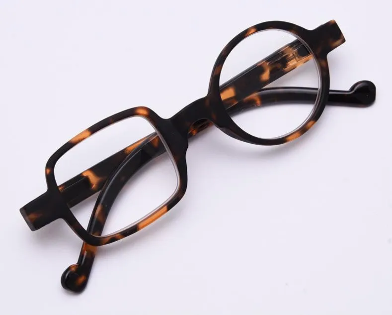 Cubojue Unisex Eyeglasses Ultra-light Frame One Round One Square