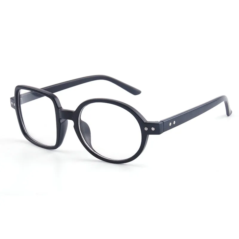 Cubojue Unisex Eyeglasses Ultra-light Frame One Round One Square