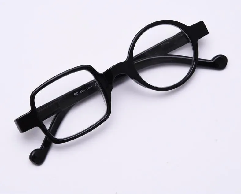 Cubojue Unisex Eyeglasses Ultra-light Frame One Round One Square