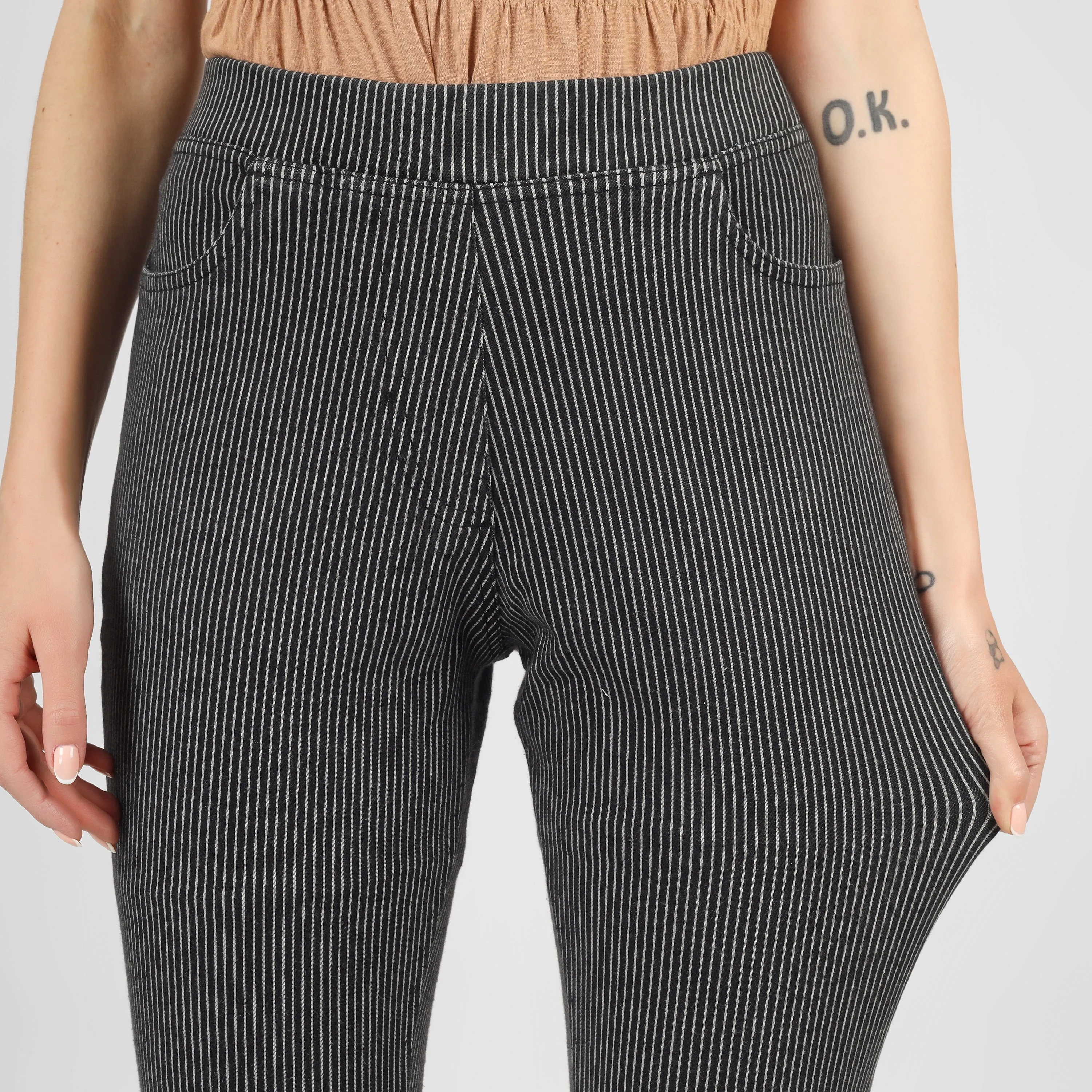 Denim Stripe Pants