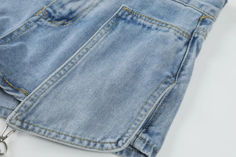 Detachable Leg Baggy Jeans