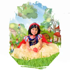 Disney-Inspired Snow White Deluxe Dress for Girls and Toddlers Costume