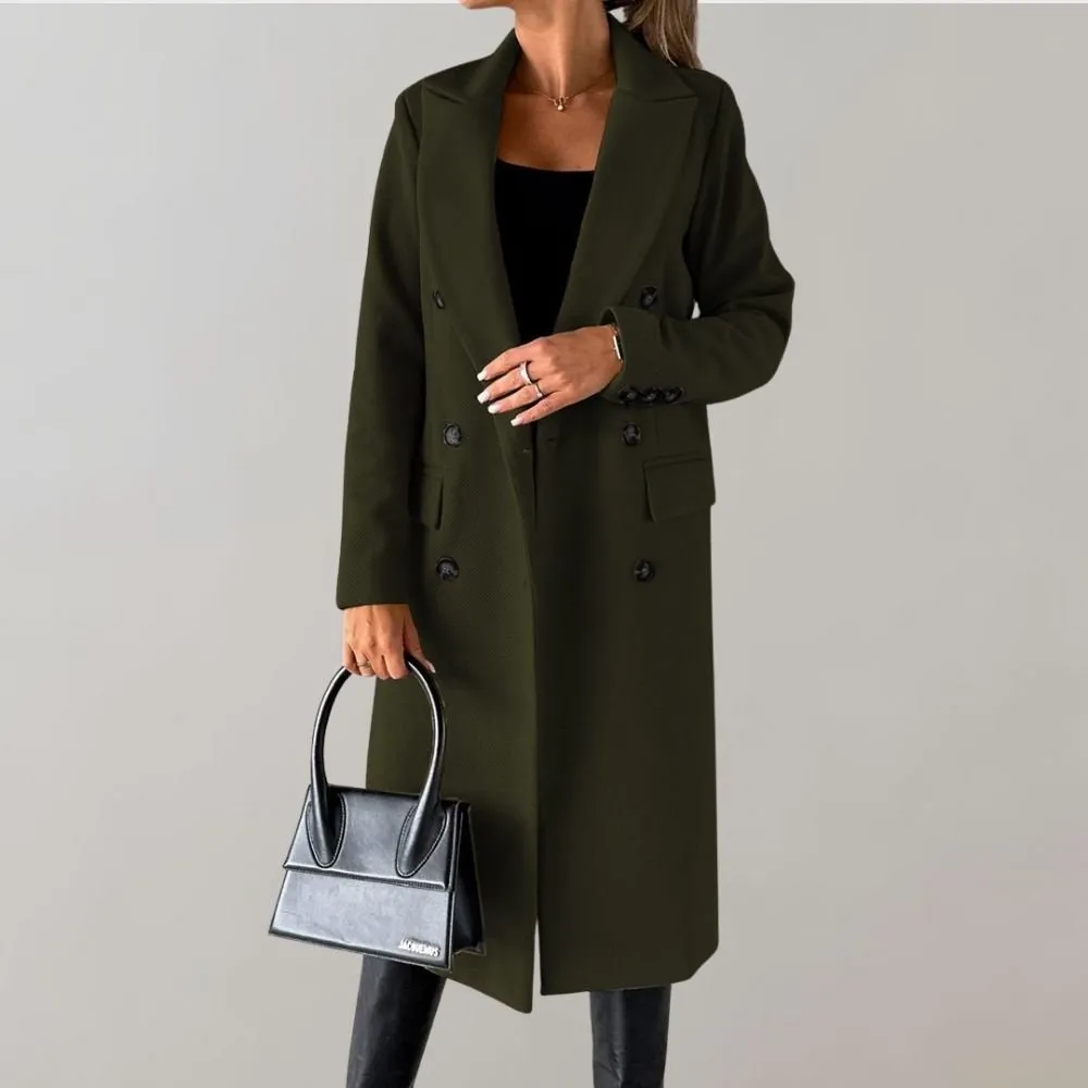 Double-Breasted Elegant Overcoat