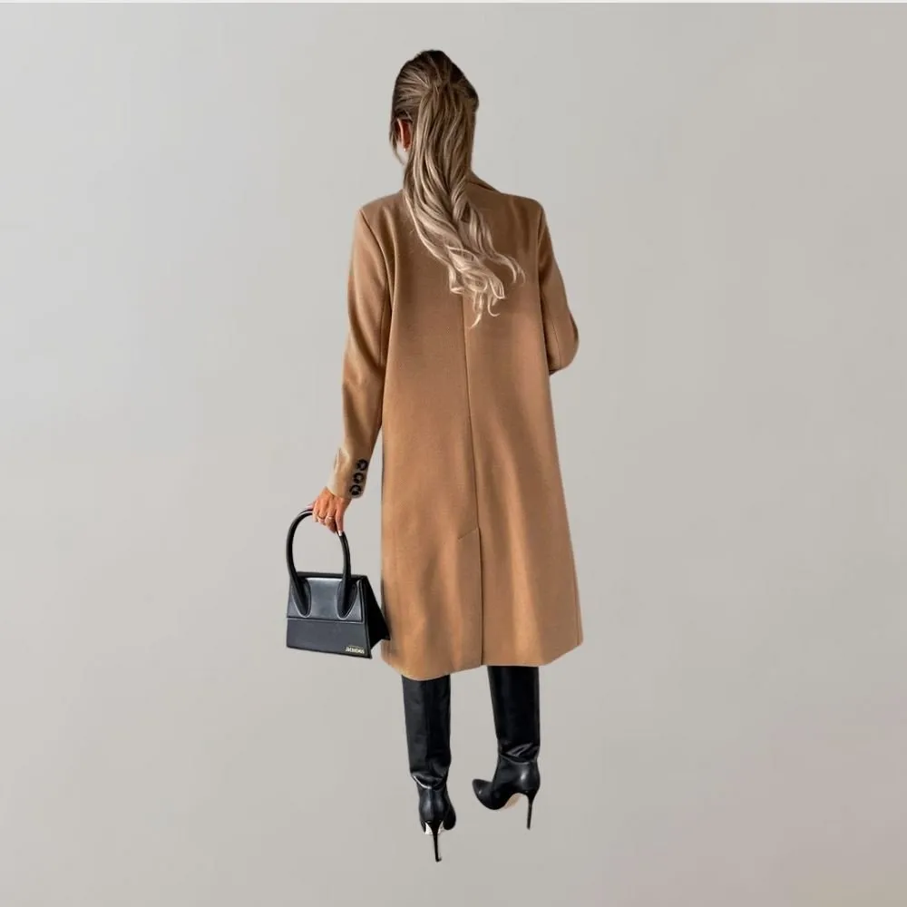 Double-Breasted Elegant Overcoat