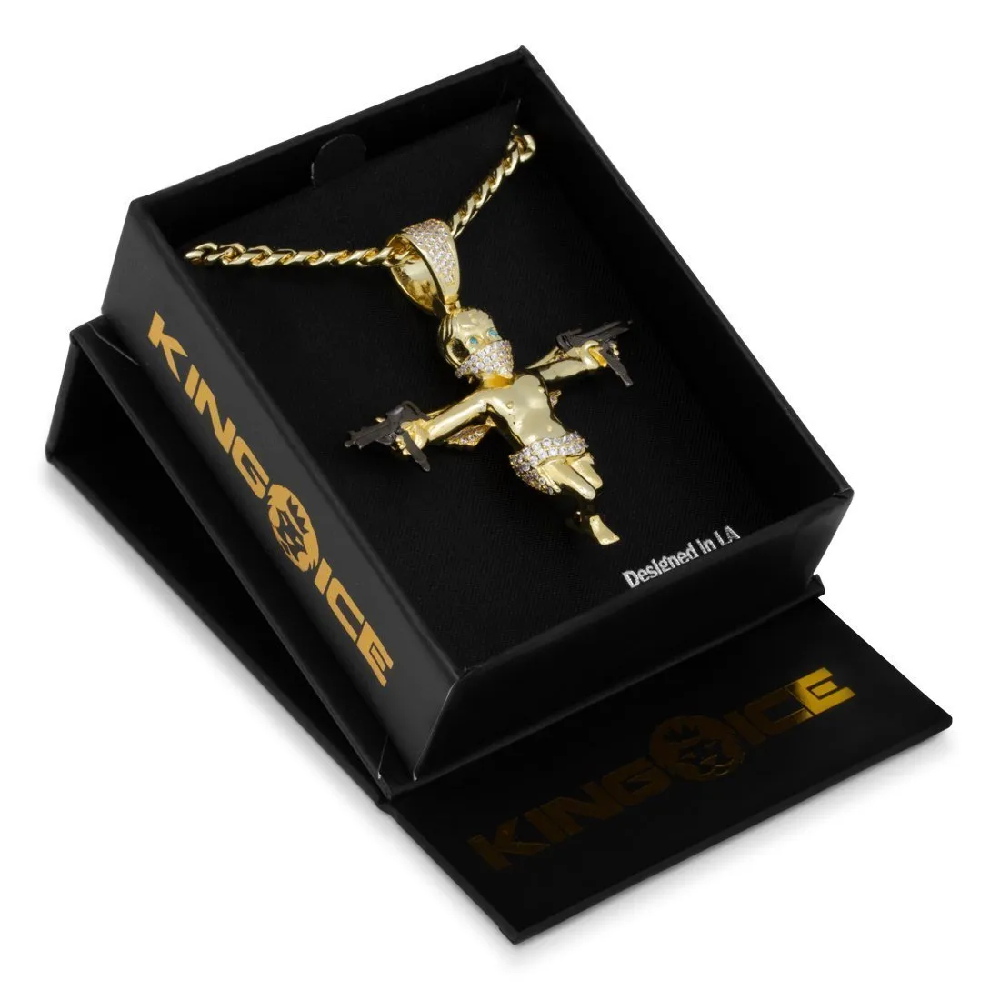 Dual Uzi Angel Necklace