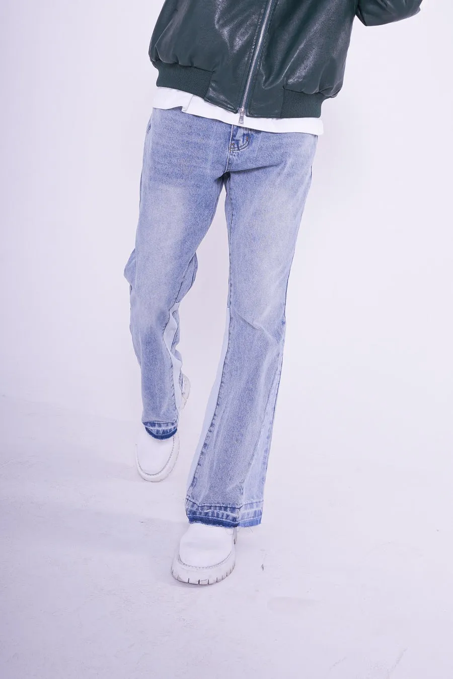 DUOTONE DENIM FLARED VALKYRE JEANS