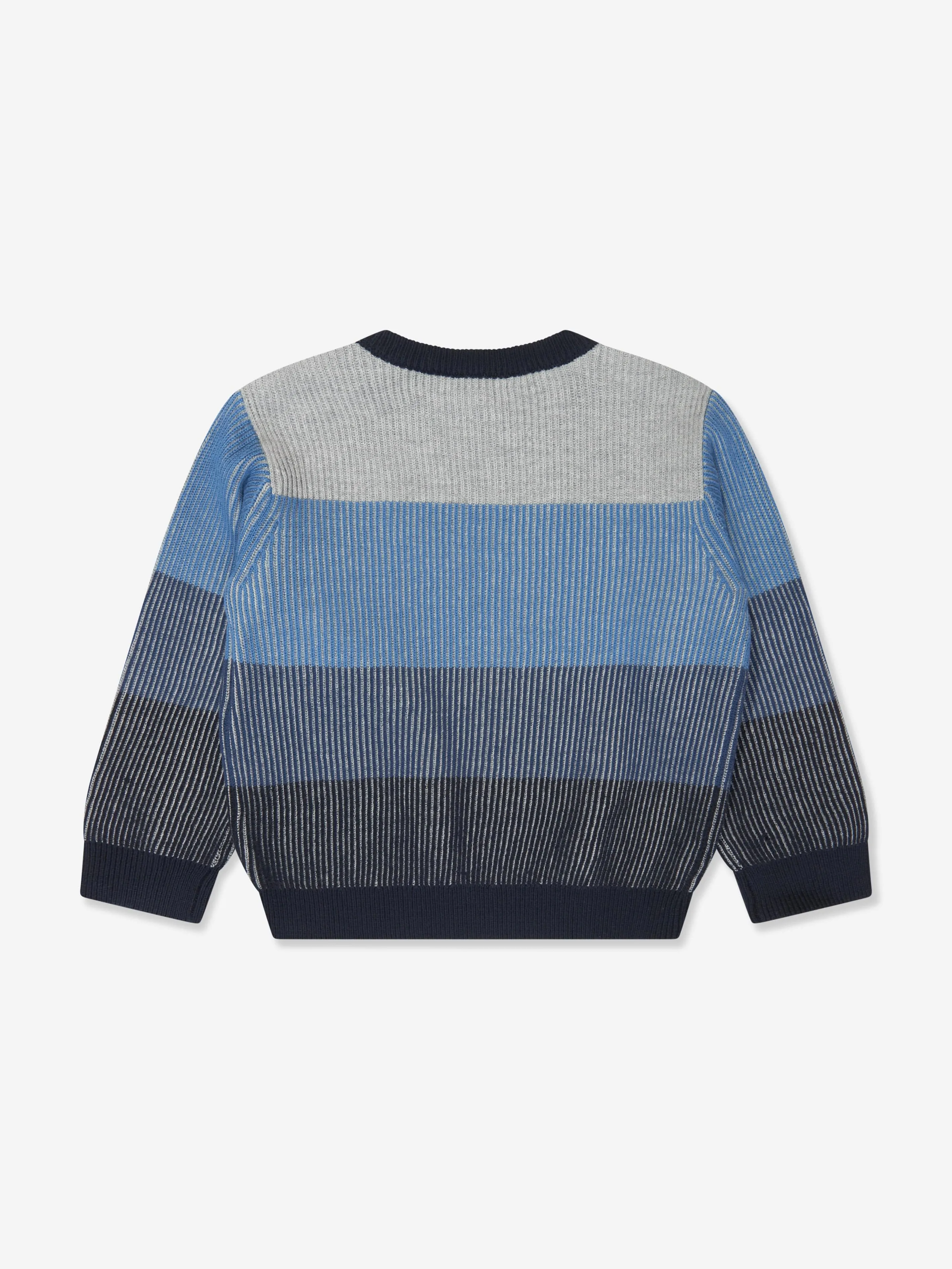 Emporio Armani Baby Boys Logo Jumper in Blue