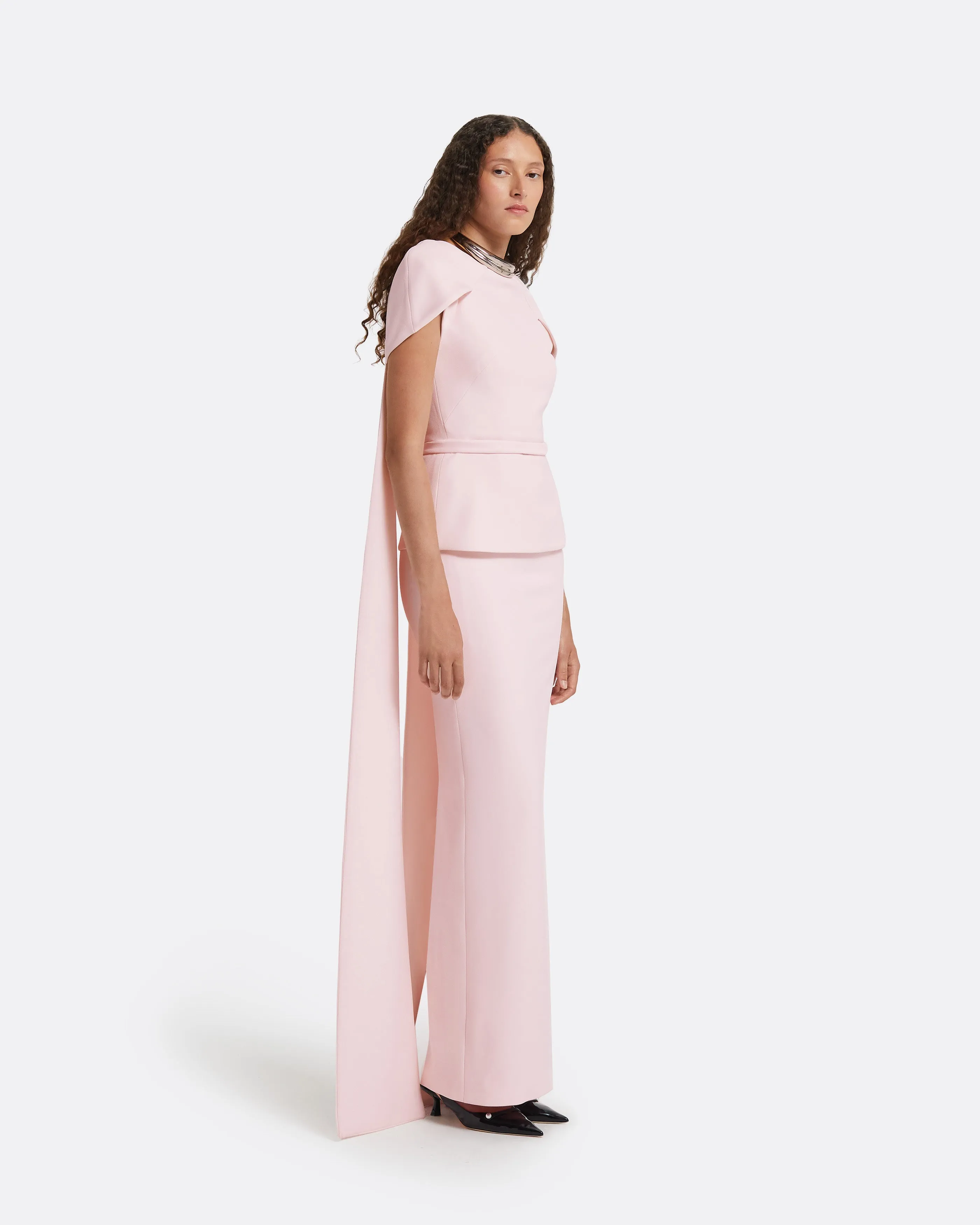 Erkin Barely Pink Long Dress