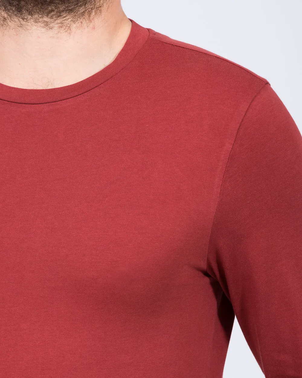 Essentalls Long Sleeve Tall T-Shirt (burgundy)