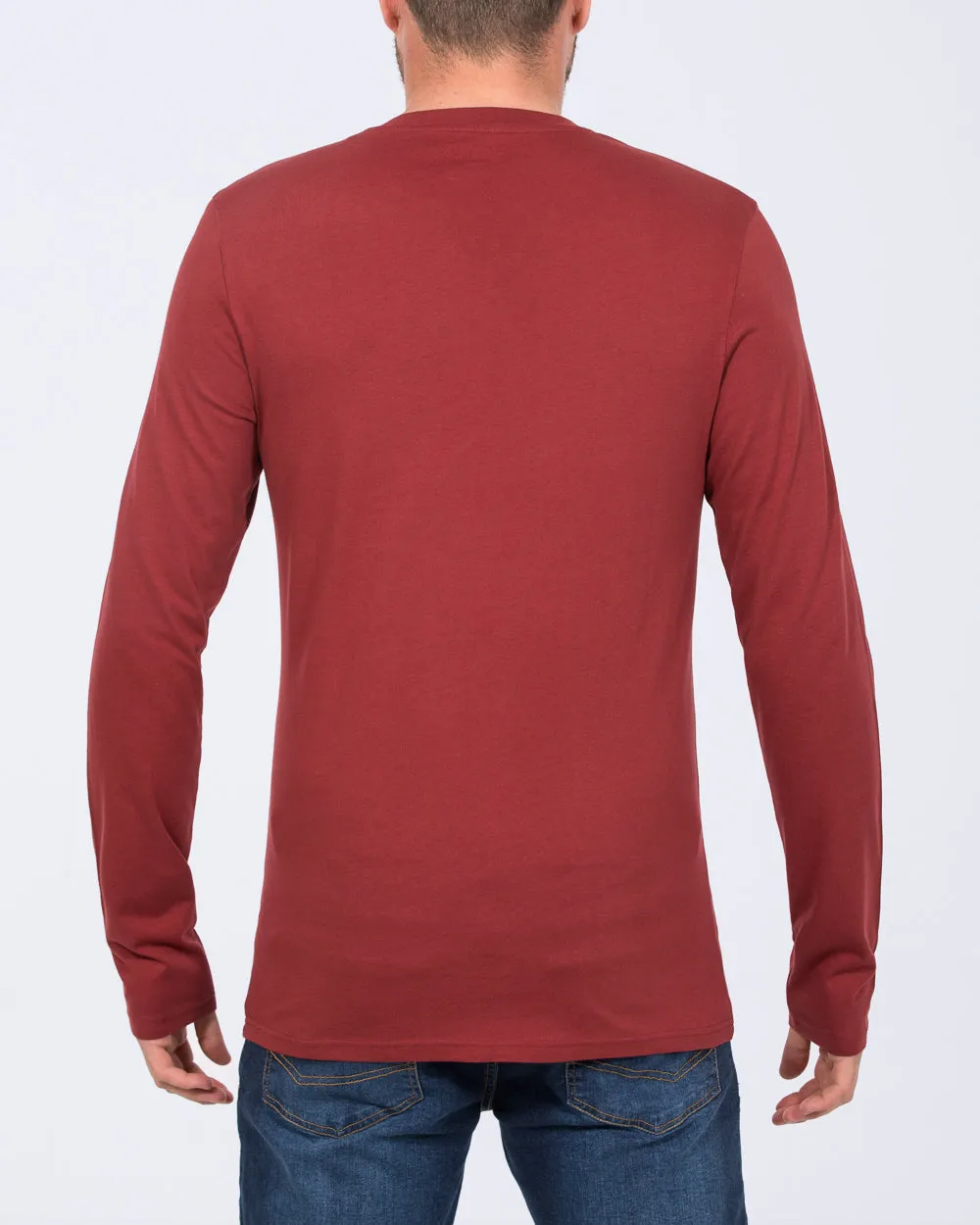 Essentalls Long Sleeve Tall T-Shirt (burgundy)