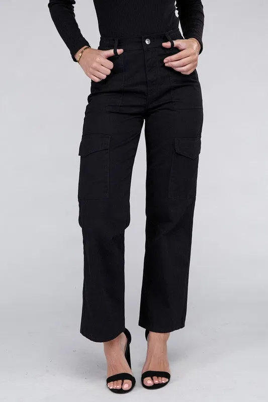 Everyday Wear Elastic-Waist Cargo Pants // 3 Colors