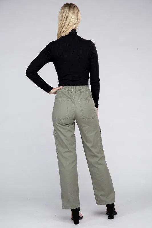 Everyday Wear Elastic-Waist Cargo Pants // 3 Colors