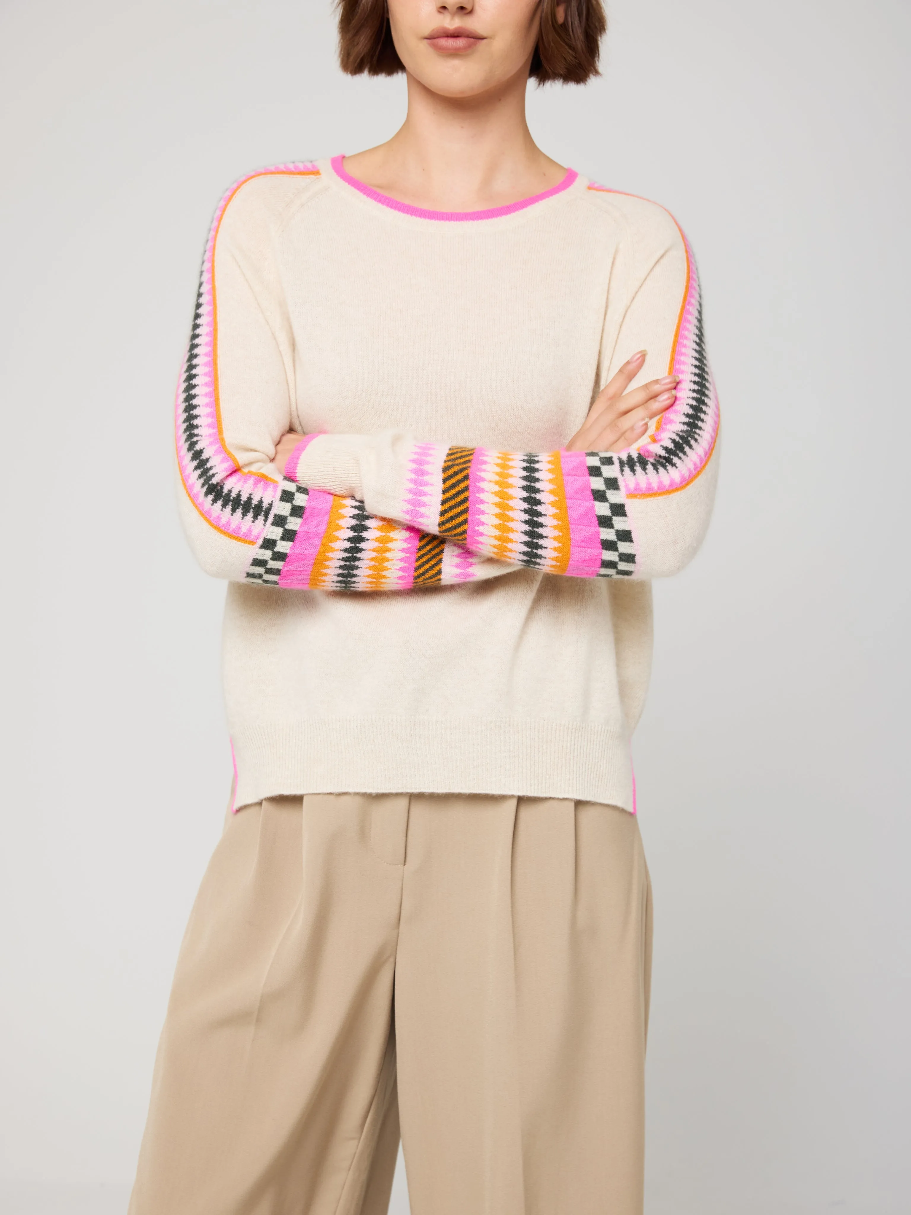 Fairisle Cashmere Round Neck