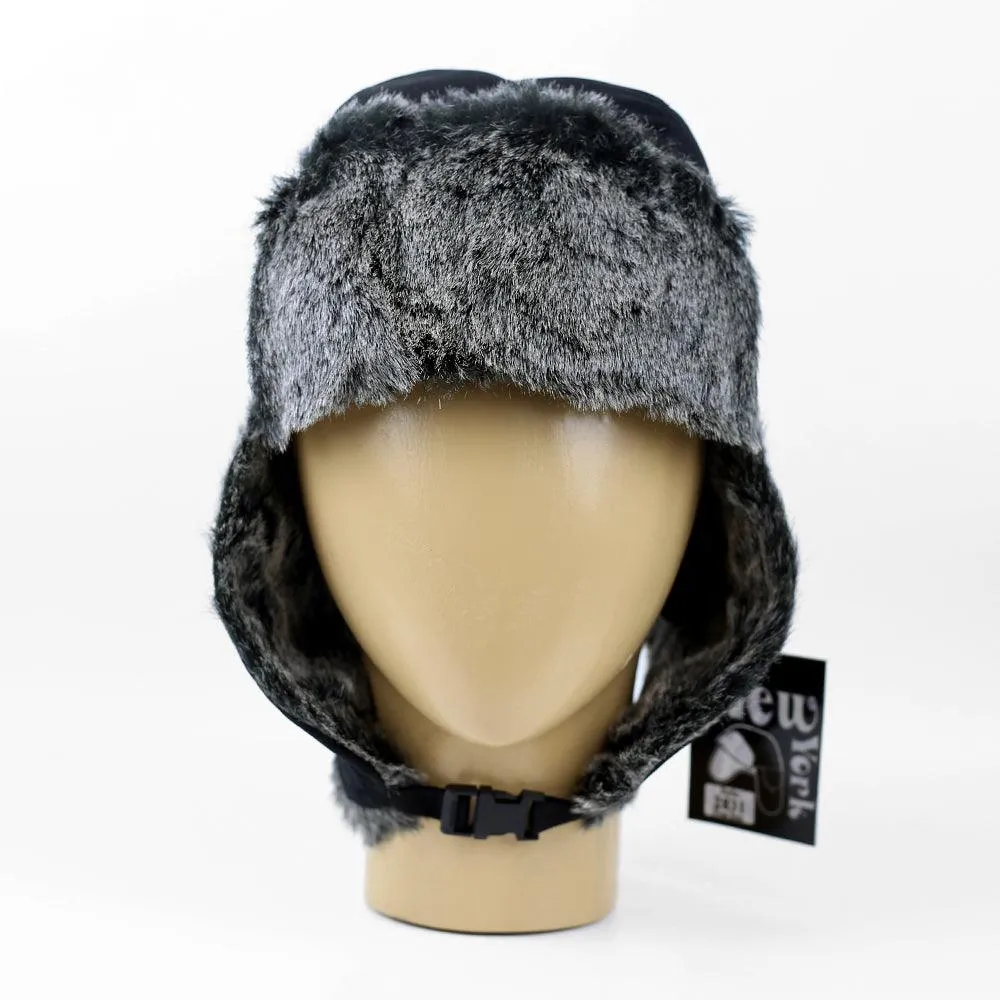 Faux Fur Ear Flap Russian Trapper Ushanka Bomber Hat