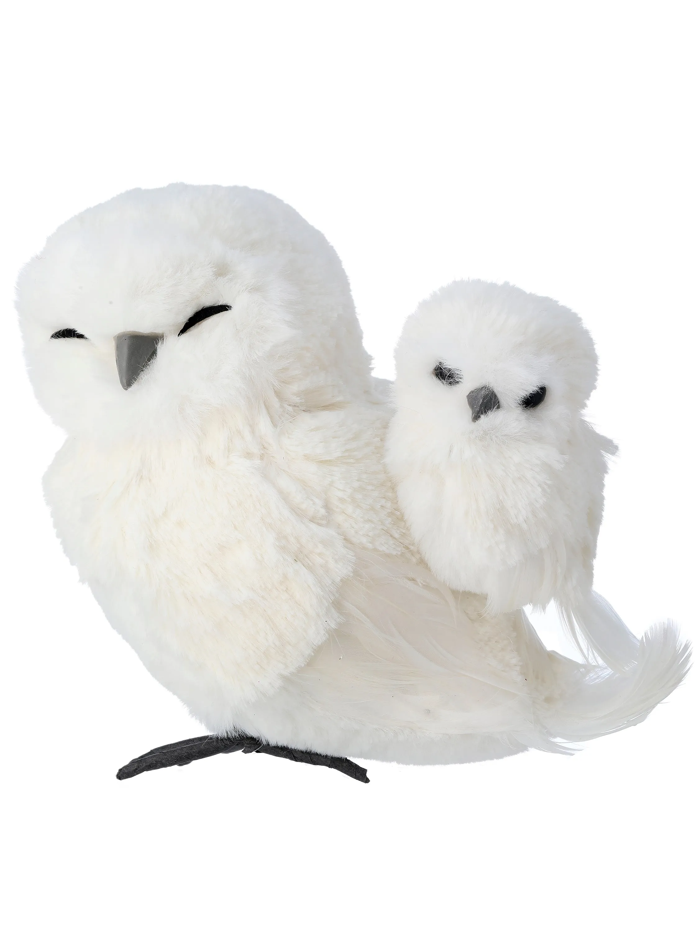 Feather Winter Owl & Baby