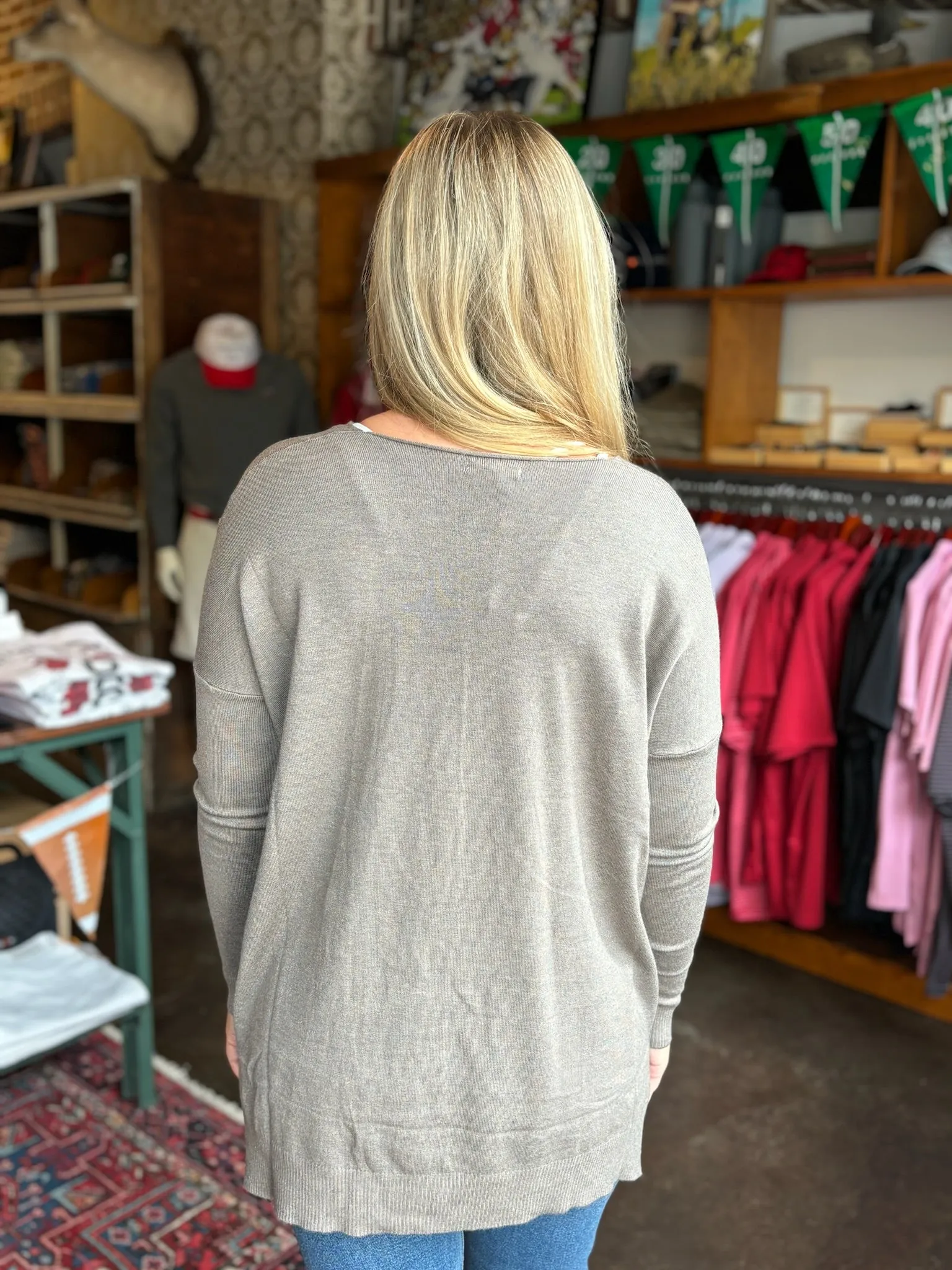 FINAL SALE - Oversized V-Neck Soft Knit Sweater