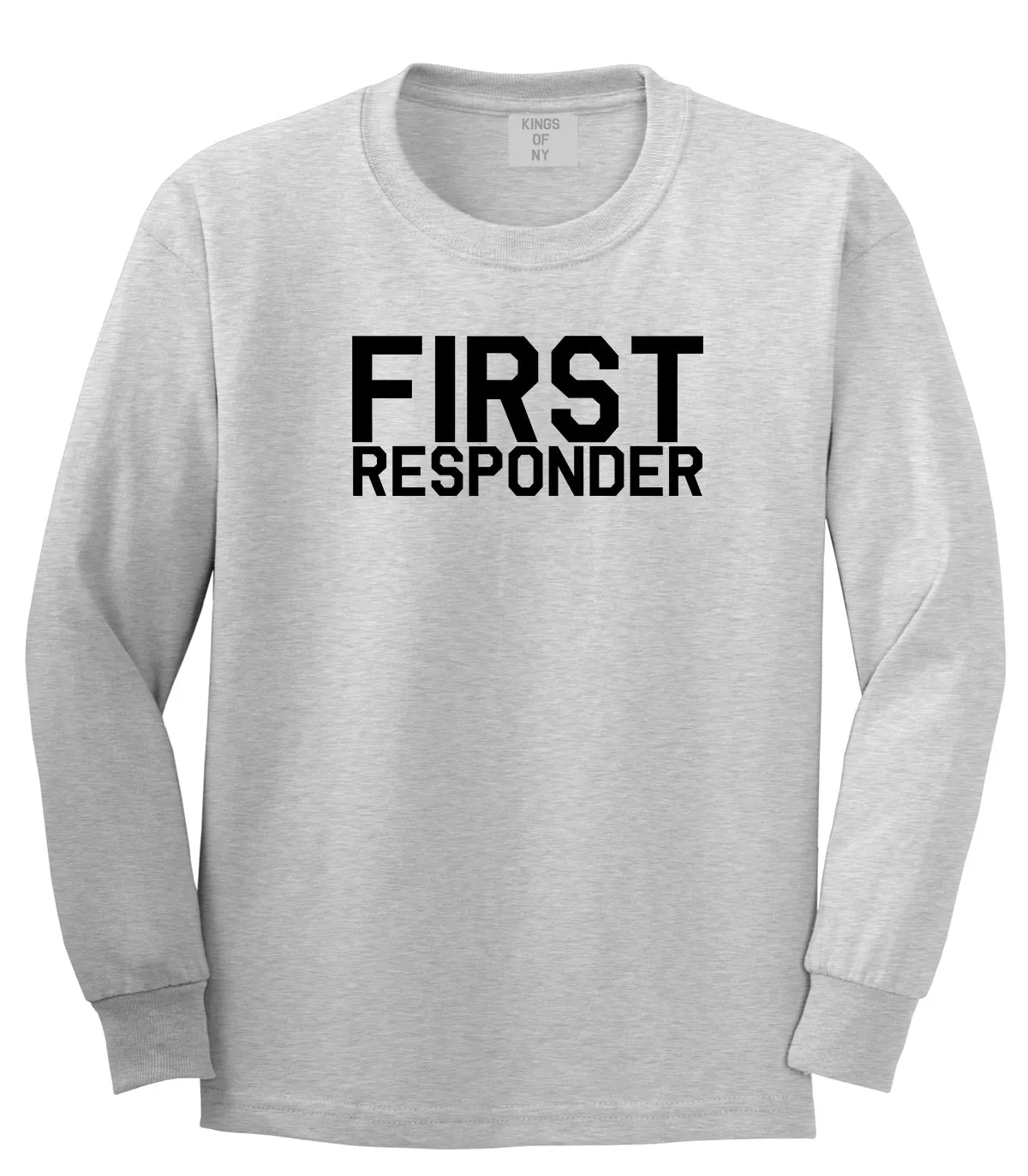 First Responder Firefighter Mens Long Sleeve T-Shirt