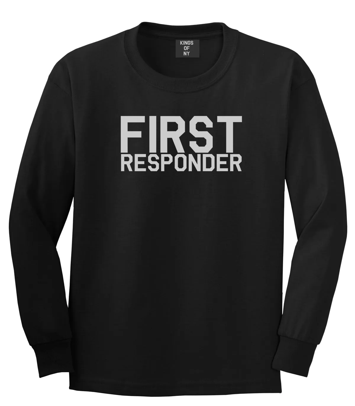 First Responder Firefighter Mens Long Sleeve T-Shirt