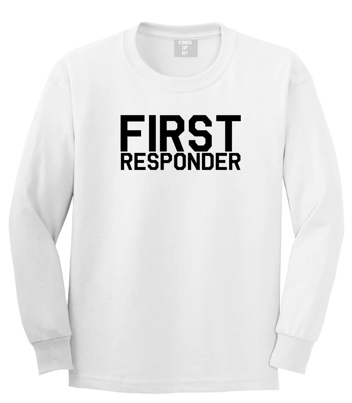 First Responder Firefighter Mens Long Sleeve T-Shirt