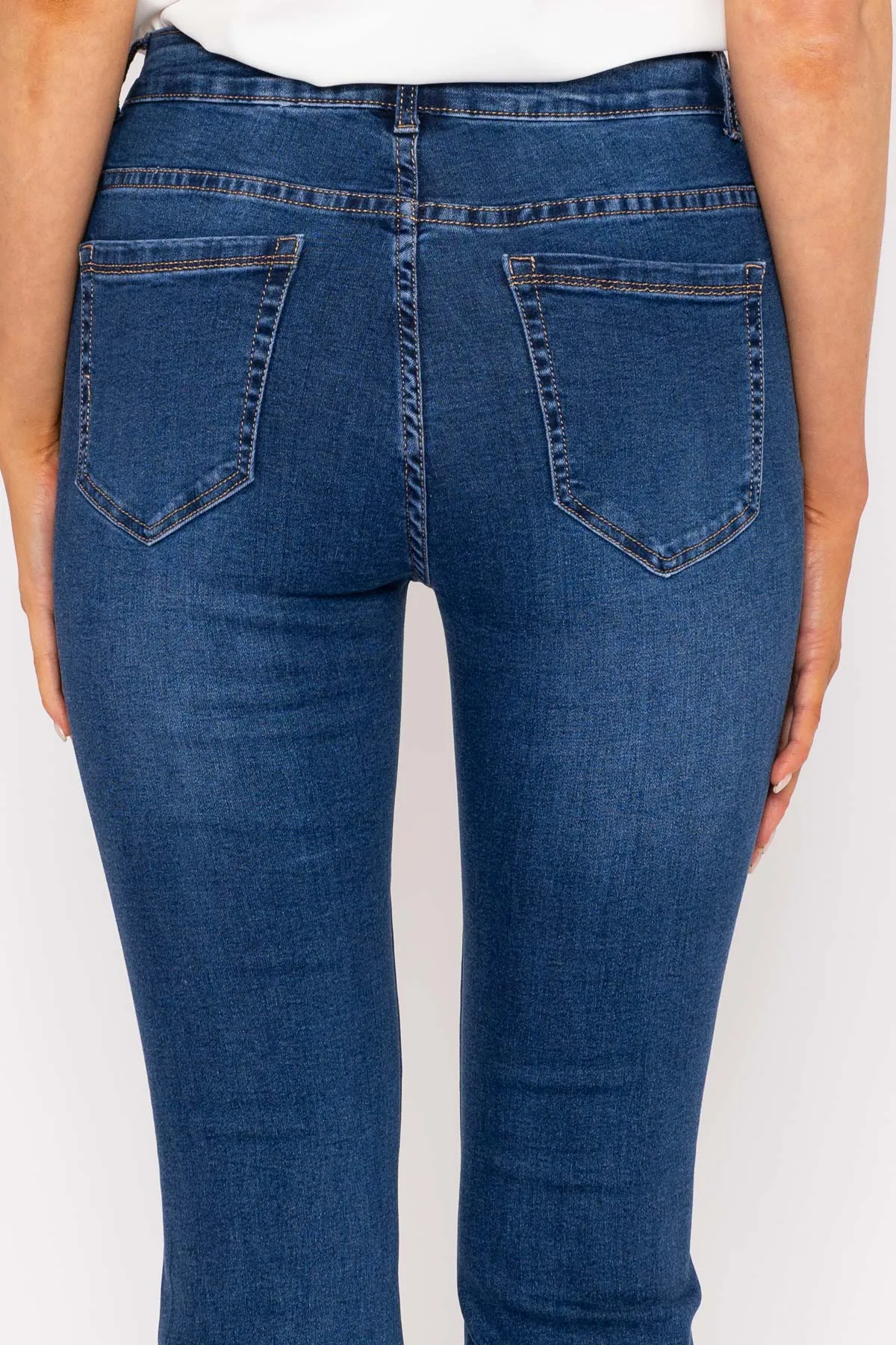 Flare Denim Jeans in Indigo