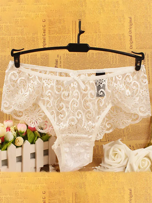 Floral Lace Underwear - Panty Briefs for Women