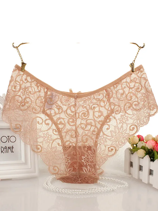 Floral Lace Underwear - Panty Briefs for Women