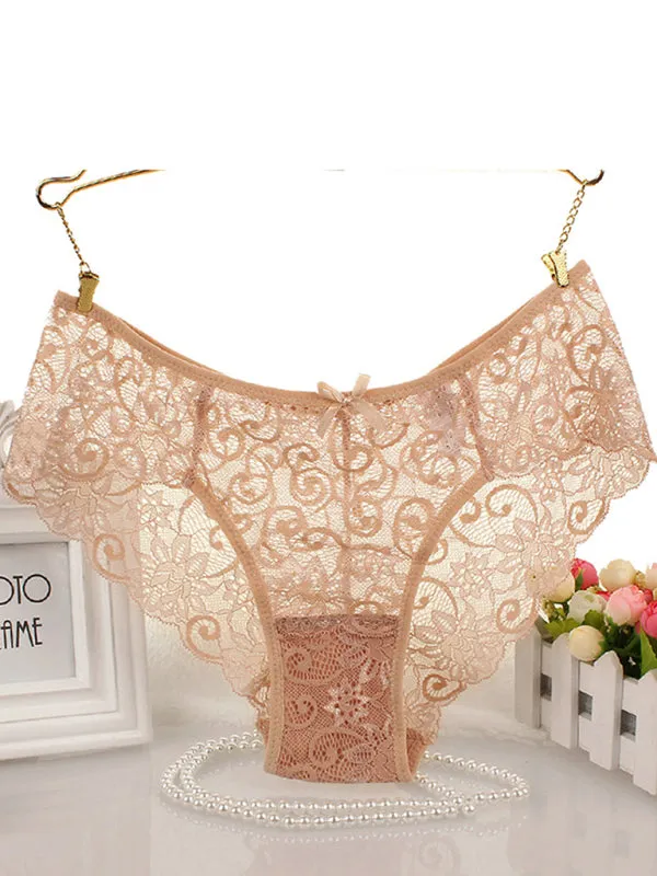 Floral Lace Underwear - Panty Briefs for Women