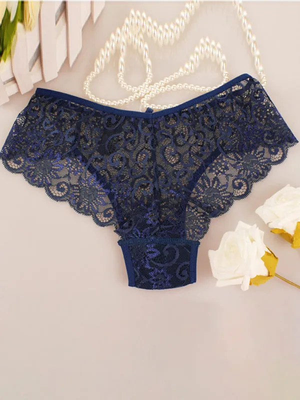 Floral Lace Underwear - Panty Briefs for Women