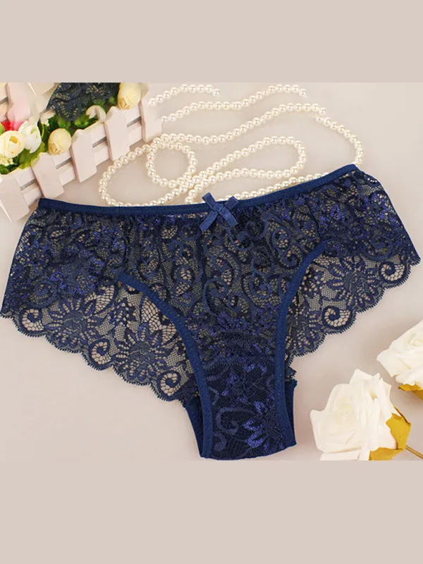 Floral Lace Underwear - Panty Briefs for Women