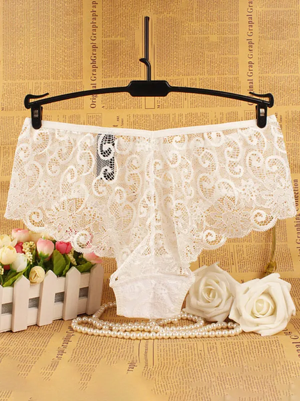 Floral Lace Underwear - Panty Briefs for Women