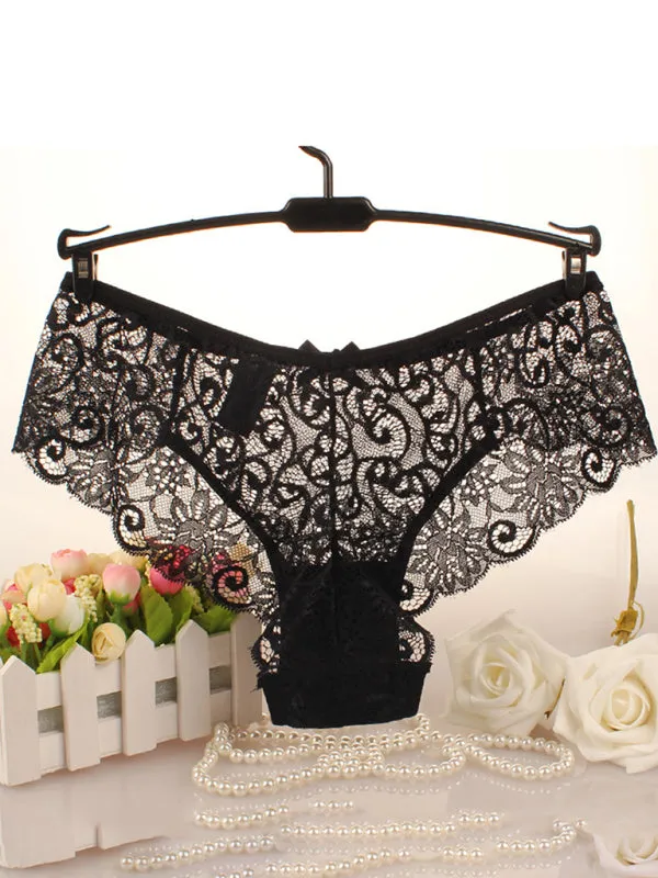 Floral Lace Underwear - Panty Briefs for Women