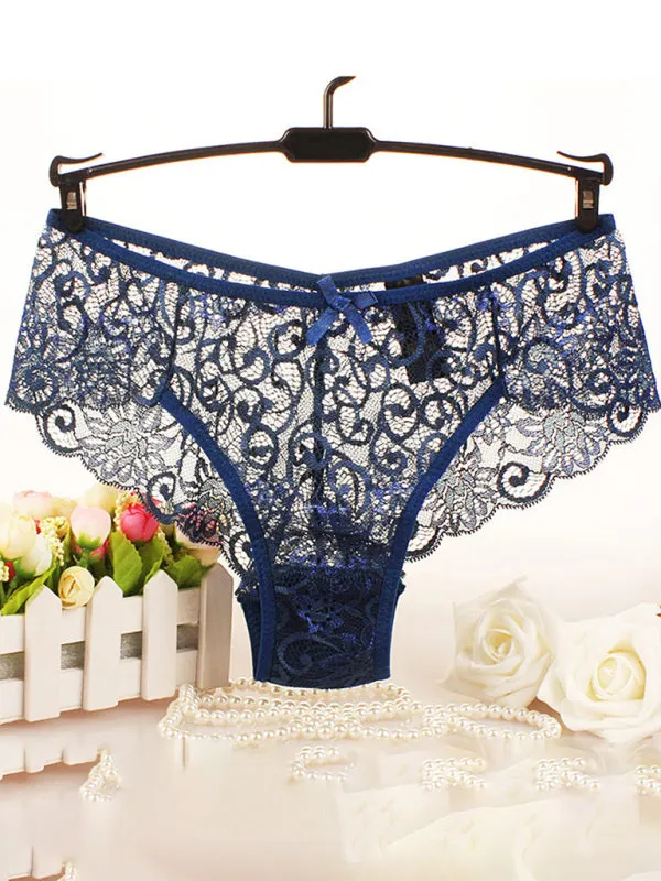 Floral Lace Underwear - Panty Briefs for Women