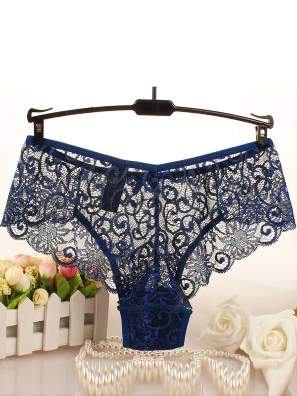 Floral Lace Underwear - Panty Briefs for Women