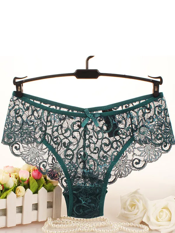 Floral Lace Underwear - Panty Briefs for Women