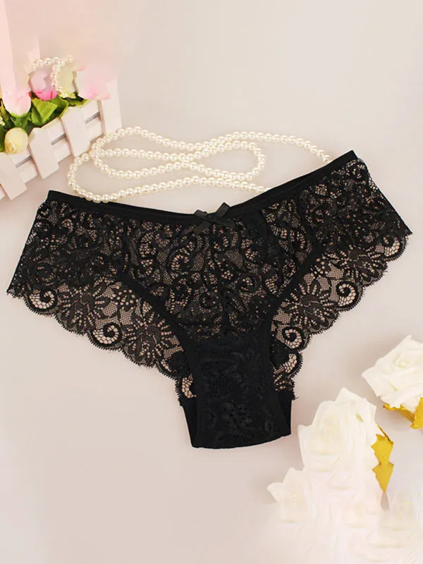 Floral Lace Underwear - Panty Briefs for Women