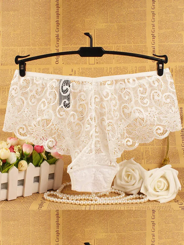 Floral Lace Underwear - Panty Briefs for Women