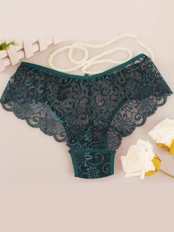 Floral Lace Underwear - Panty Briefs for Women