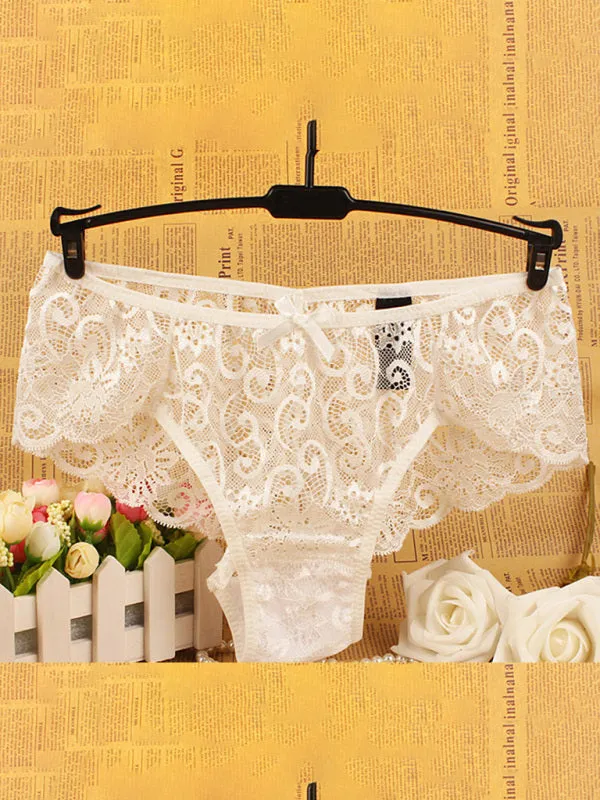 Floral Lace Underwear - Panty Briefs for Women