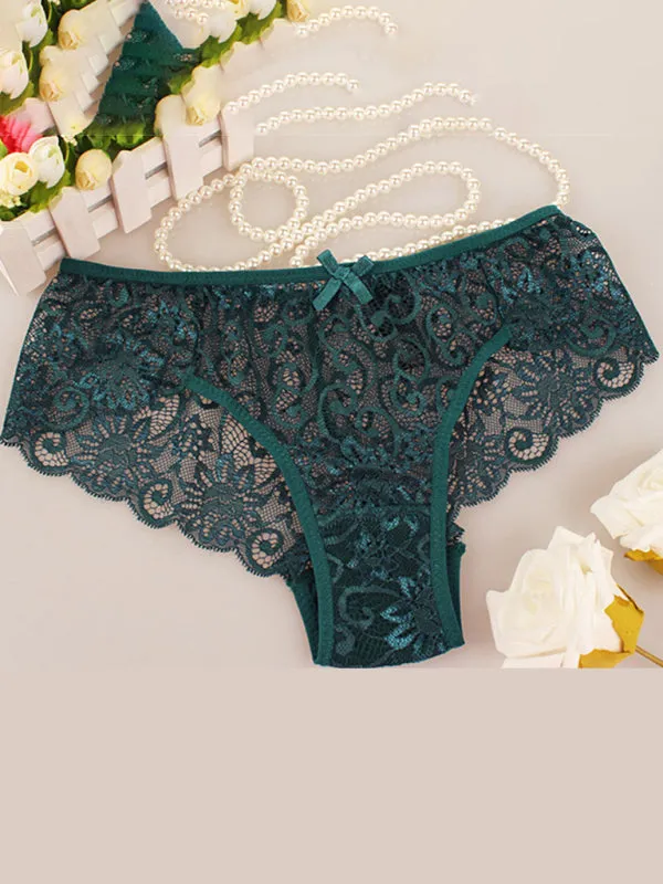 Floral Lace Underwear - Panty Briefs for Women