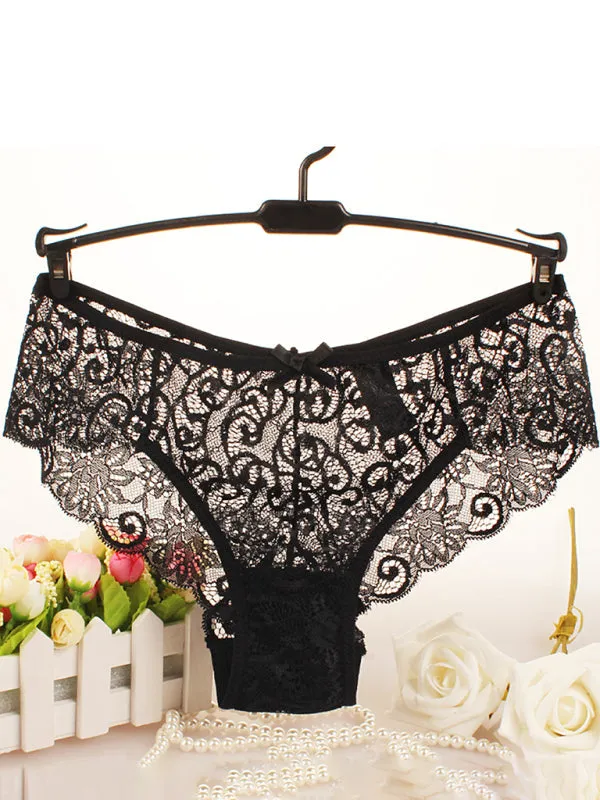 Floral Lace Underwear - Panty Briefs for Women