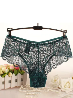 Floral Lace Underwear - Panty Briefs for Women