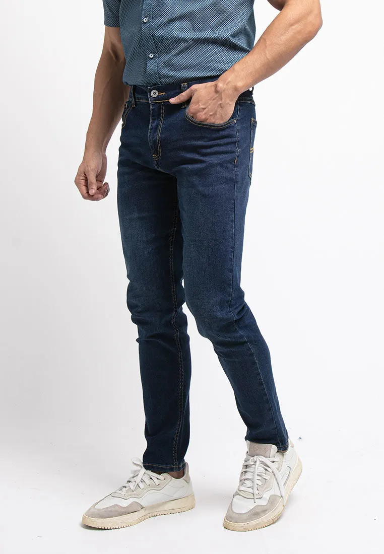 Forest Elastic Waist Stretchable Slim Fit Jeans Men Denim Jeans | Seluar Jeans Lelaki Slim Fit - 610203