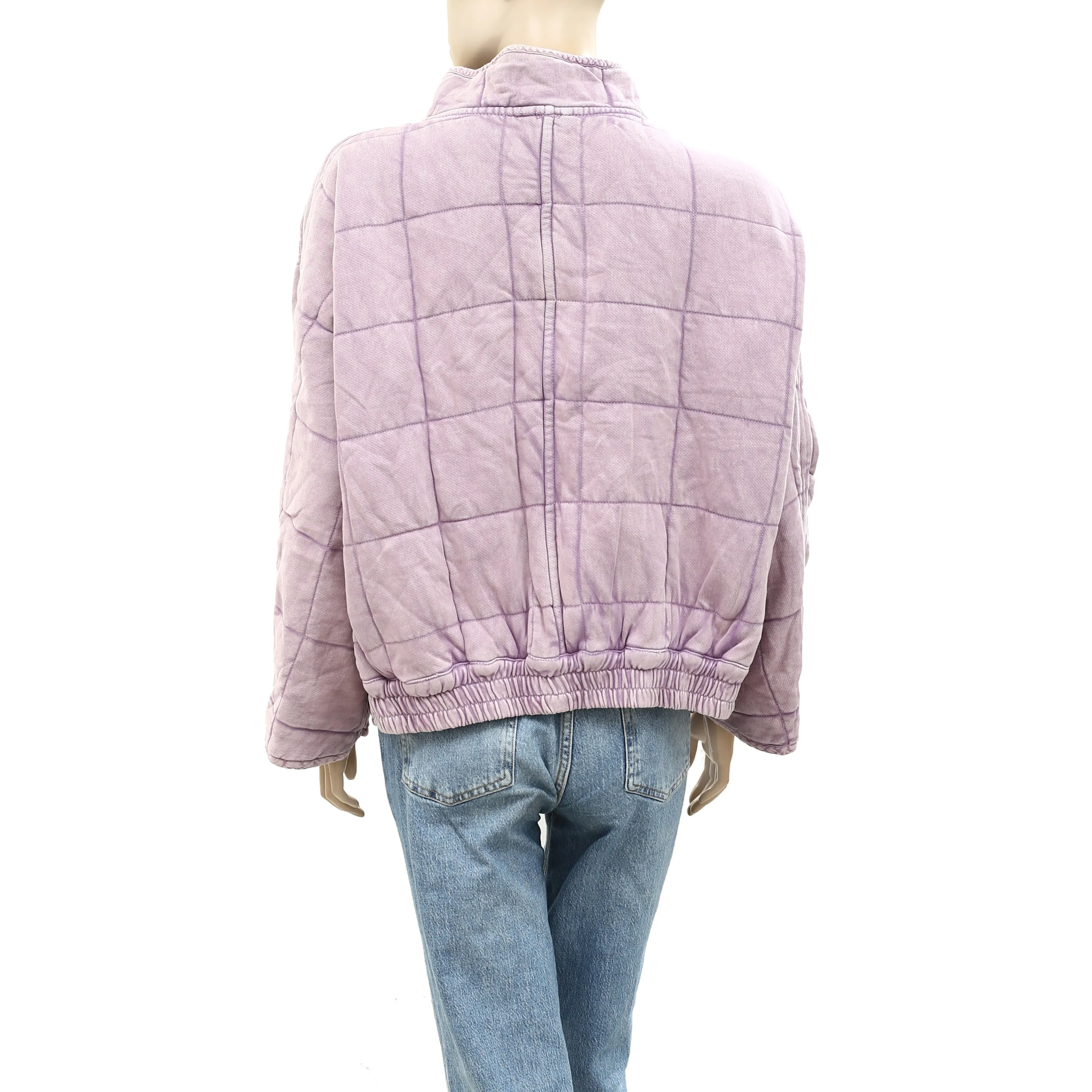 Free People Dolman Quilted Knit Jacket Top