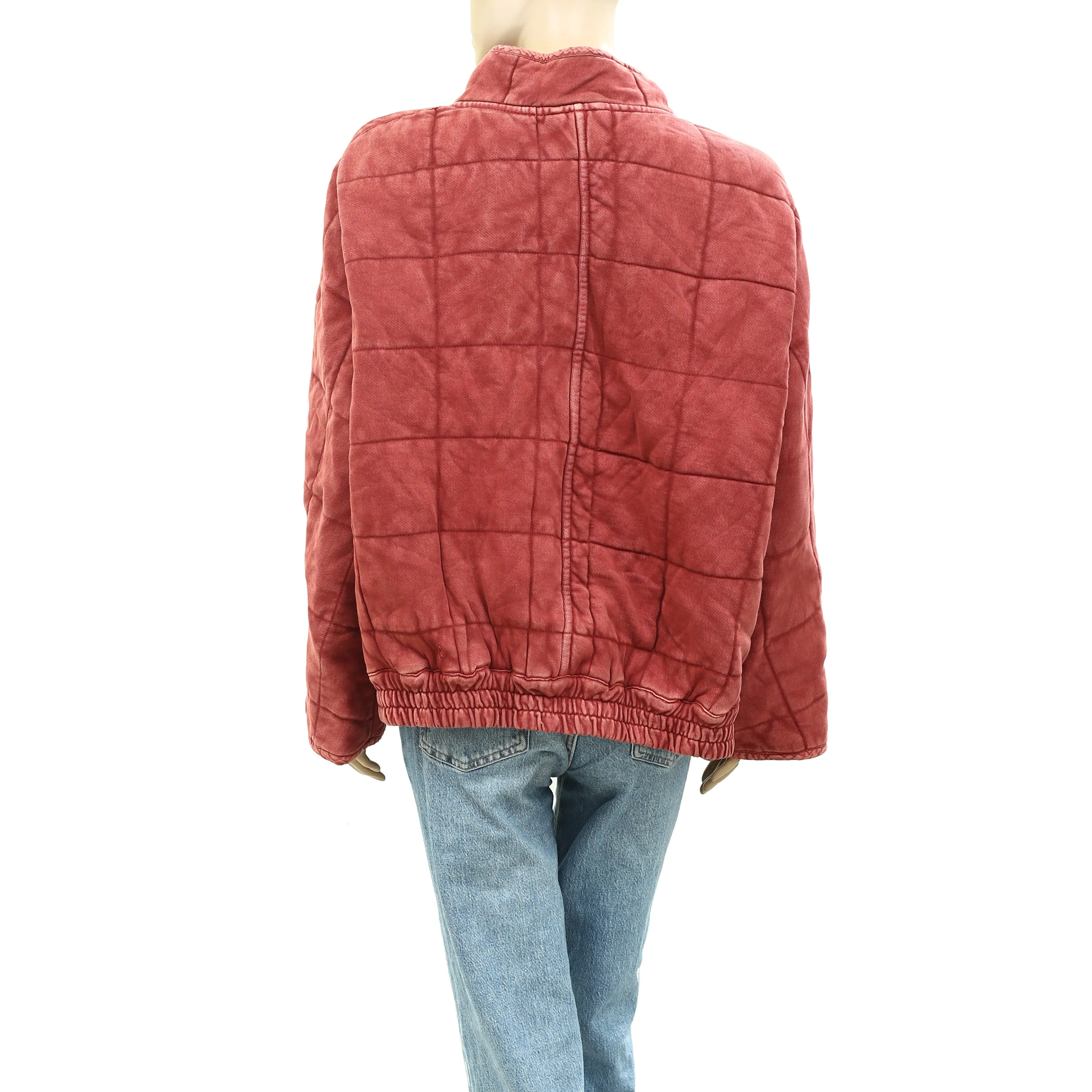 Free People Dolman Quilted Knit Jacket Top