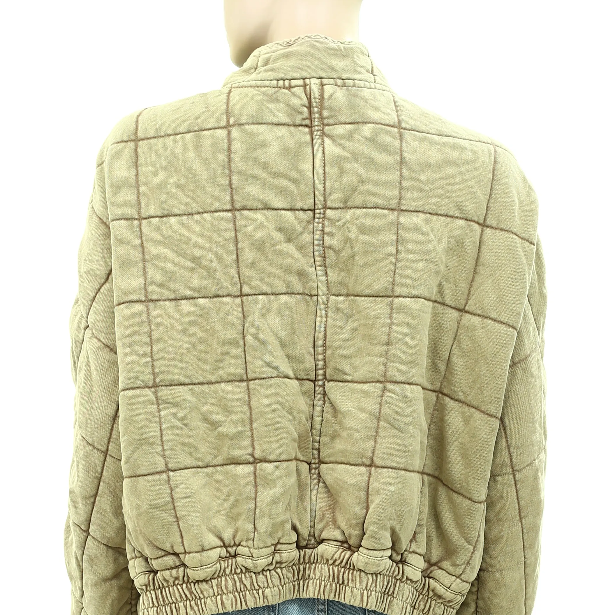 Free People Dolman Quilted Knit Jacket Top