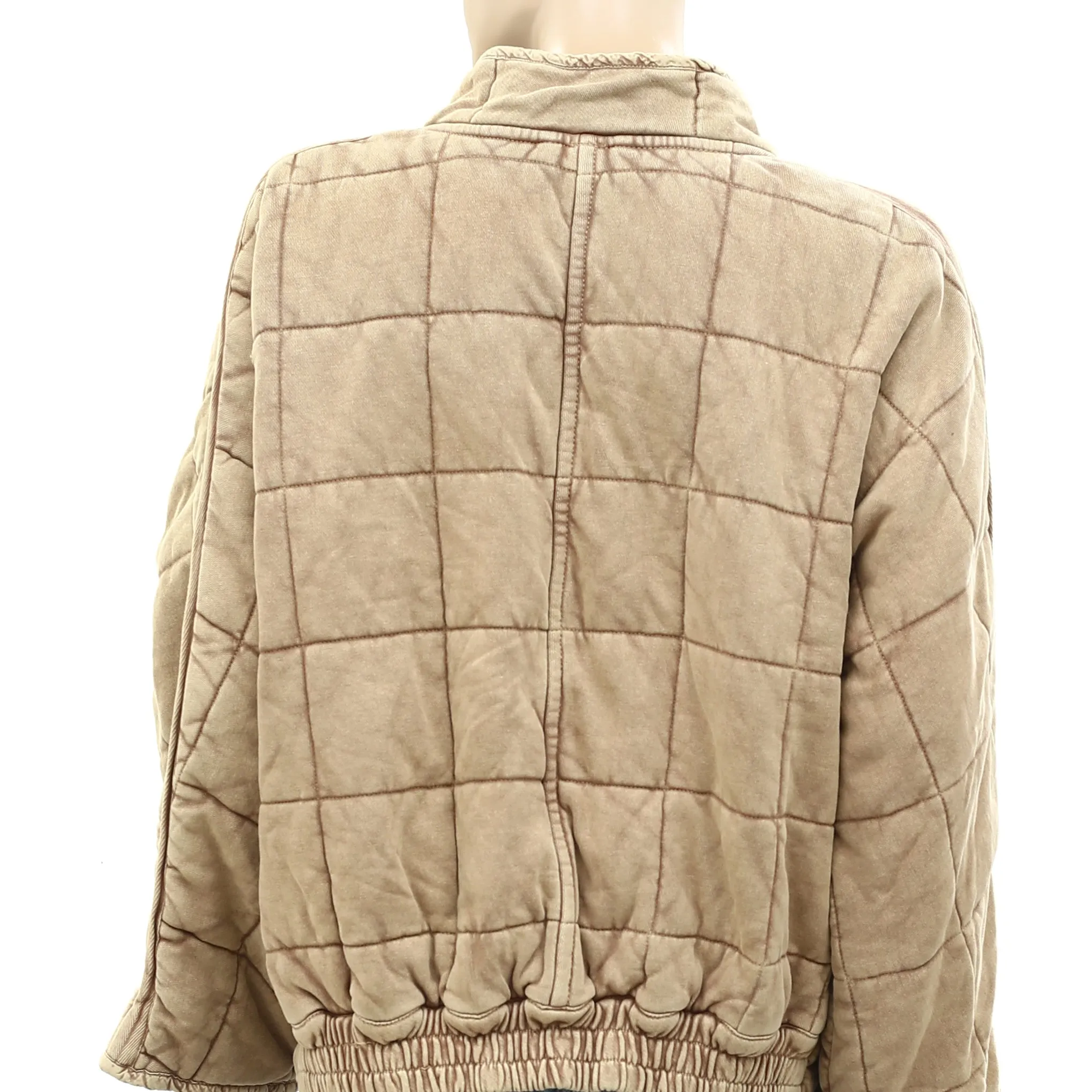 Free People Dolman Quilted Knit Jacket Top