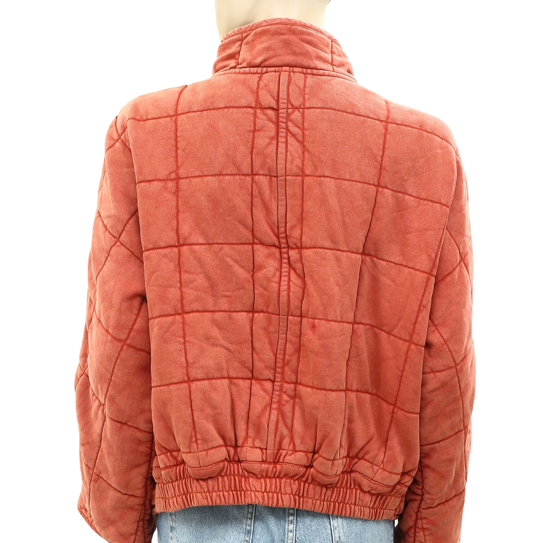 Free People Dolman Quilted Knit Jacket Top